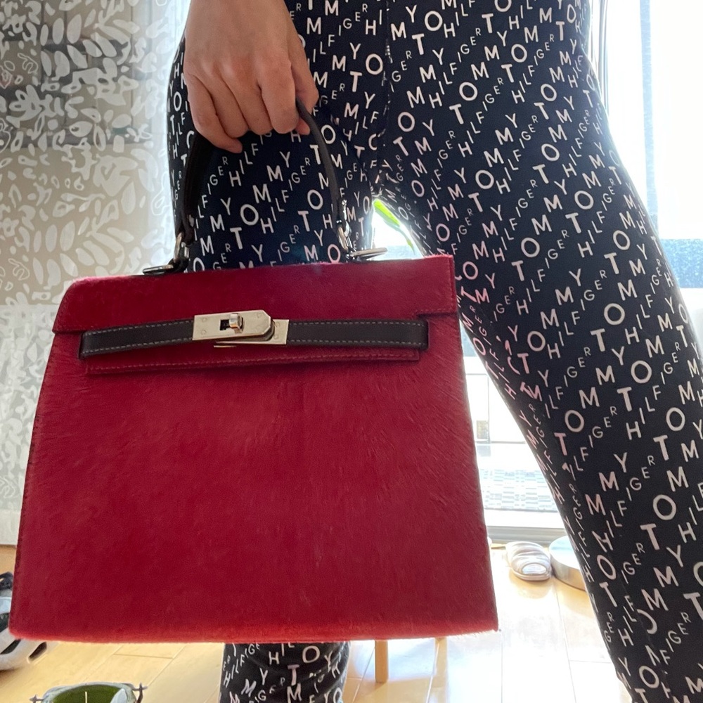 Carnelian Red Pony hair Satchel